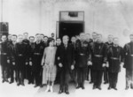 Free Picture of President and Mrs. Calvin Coolidge With Their Naval and Military