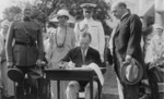 Free Picture of President Coolidge Signing Appropriation Bills
