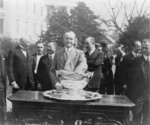 Free Picture of President Coolidge Making Tennis Draw at White House