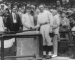 Free Picture of Calvin Coolidge Shaking Hands with Walter Johnson