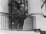 Free Picture of Calvin Coolidge Greeting From a Balcony