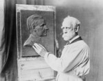 Free Picture of Henry K. Bush-Brown Creating Bas-Relief Portrait of Calvin Coolidge