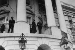 Free Picture of President and Mrs Coolidge on White House Balcony
