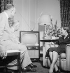 Free Picture of Dwight and Mamie Eisenhower Watching a Television