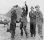 Free Picture of General Eisenhower With Generals Patton, Bradley, and Hodges