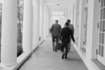 Free Picture of Gerald Ford Walking to His Office