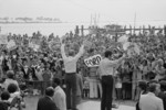 Free Picture of Gerald Ford Waving to a Crowd