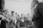 Free Picture of Gerald Ford Talking to Reporters