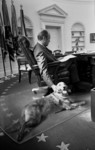 Free Picture of Gerald Ford and His Dog, Liberty