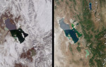 Free Picture of Winter and Summer Views of the Salt Lake Region