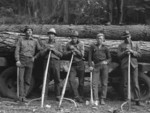 Free Picture of Five Members of Ola Self-Help Sawmill Co-Op