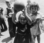 Free Picture of Children Playing With a Ball