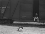 Free Picture of Man in a Boxcar