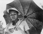 Free Picture of African American Woman With Umbrella