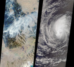 Free Picture of Hurricane Hector and Montana Fires