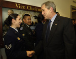 Free Picture of George W Bush Shaking Hands