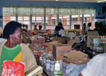 Free Picture of Disaster Relief Volunteers Organizing Food for the Victims of Hurricane Hugo
