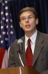 Free Picture of David Fleming Giving a Monkeypox Update Press Briefing on June 11. 2003