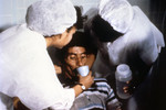 Free Picture of Cholera Patient is Drinking Oral Rehydration Solution (Ors) in order to Counteract his Cholera-Induced Dehydration