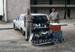 Free Picture of Two Researchers Standing with Field Gear that will be used During an Arbovirus Isolation Study