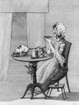 Free Picture of Woman and Cat at Table