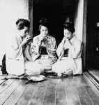 Free Picture of Three Women Drinking Tea