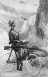 Free Picture of Man on a Bicycle, Yellowstone Park