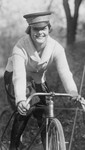 Free Picture of Female Bike Messenger
