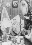 Free Picture of Santa in Room With Baby
