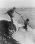 Free Picture of Woman Helping Another Out of Water
