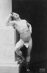Free Picture of Eugen Sandow Leaning on a Pillar