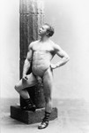 Free Picture of Eugen Sandow Posed by Column