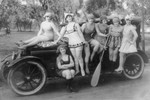 Free Picture of Bathing Beauties on Car