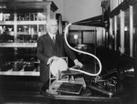 Free Picture of Emile Berliner With the First Phonograph