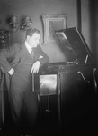 Free Picture of Man and Phonograph