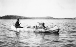 Free Picture of Five Ojibwa Indians in Canoe