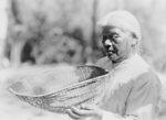 Free Picture of Miwok Woman Holding Sifting Basket
