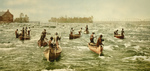 Free Picture of Indians Fishing on the Saint Marys River