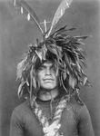 Free Picture of Cowichan Wearing Feathered Head Dress