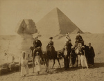 Free Picture of Tourists at Giza With The Great Sphinx and Pyramids