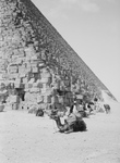 Free Picture of Men and Camels on the North Side of the Great Pyramid