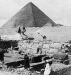 Free Picture of Granite Temple, Sphinx and Great Pyramid