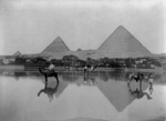 Free Picture of Flooded Village Near the Egyptian Pyramids
