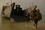 Free Picture of Unloading Equipment from Utility Landing Craft