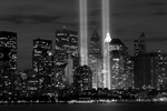 Free Picture of Black and White Stock Image of the Tribute in Light Memorial