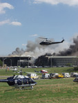 Free Picture of Helicopters and Ambulances at the Pentagon, September 11th 2001