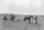 Free Picture of Atsina Indians With Horses