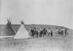 Free Picture of Indian War Party Near Tipis