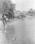 Free Picture of Mandan Indian About to Bathe in a Stream