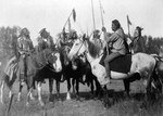 Free Picture of 6 Crow Indians on Horseback